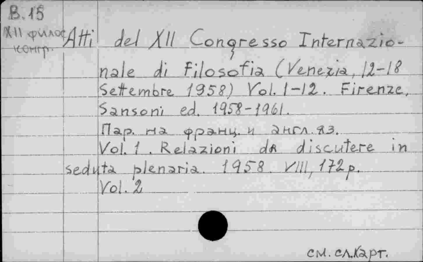 ﻿' В. 16 ХП <у\лло<	AüL	^on^re^ic Tnte.rriàjzic>-
чомгр • ■■		riale. Xi Filosafià С'/^Пе.г/-л /2'У
		Sdte	EIj^jvz^
		Sanson/ eJ. яЬ-/46/. . .
		«рр?».нц. и a игл . -ЙЗ.	 _		
		V о I. / . К (da^ifin ! __Jæ	dlscdts-re ... i и..
		ta .^Ænaria. ï 5~<? И///y / p ■
		УЫЛ/ _ _	_____ _ __
		
		
		см. сдАрт.